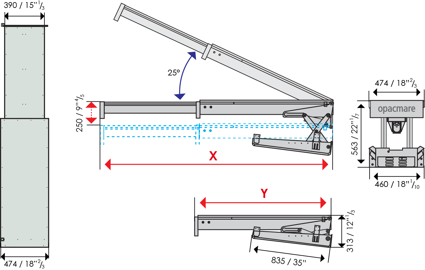 ALUMINIUM TELESCOPIC GANGWAY 3800 WITH BUILT-IN “POP UP”